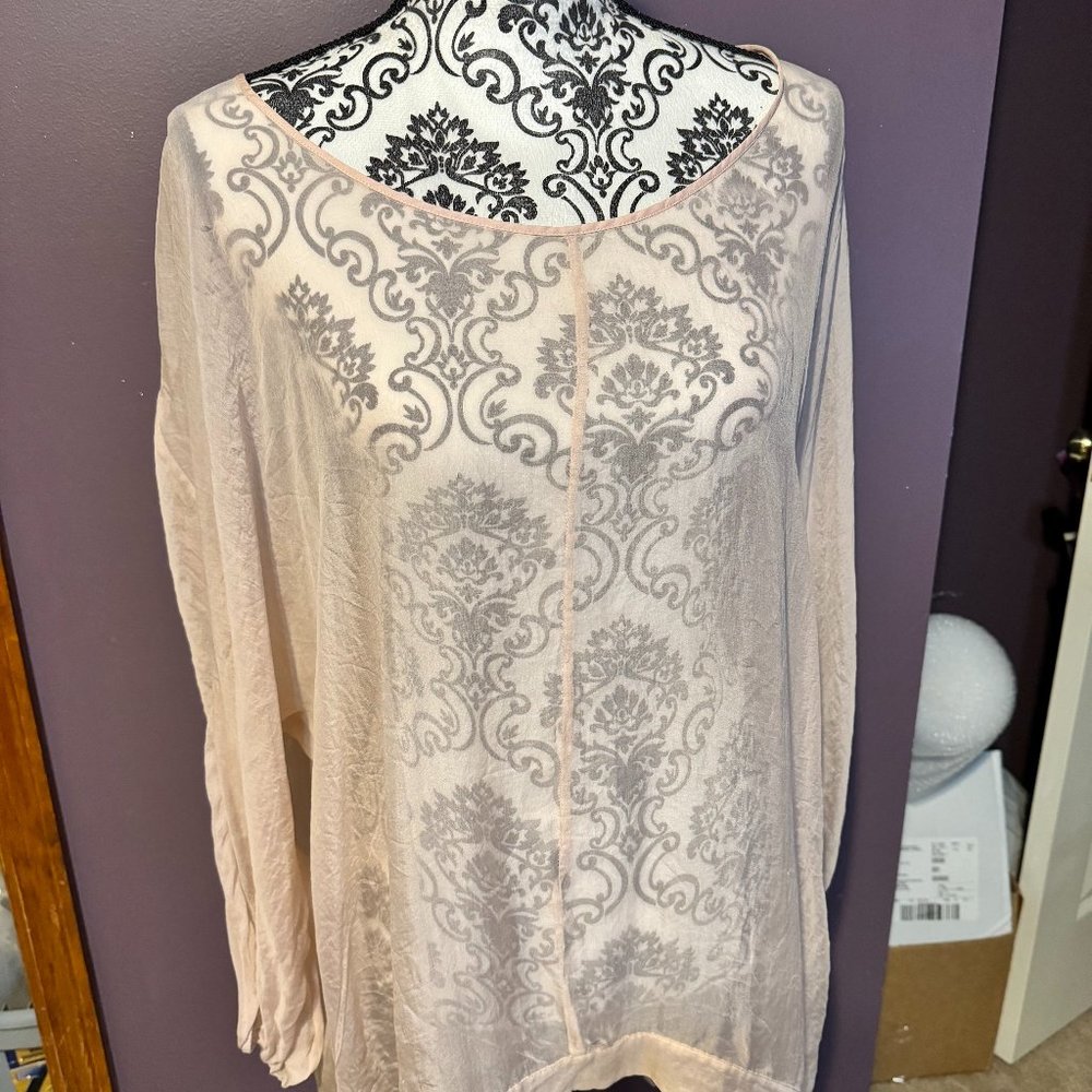Soft Surroundings Silk Overlay shirt Size 1X (no cami)